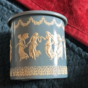 Blue and Cream Decorative Tin